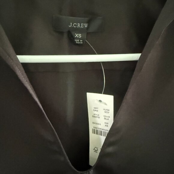 J. Crew Satin-back Crepe Popover Top - Picture 3 of 4